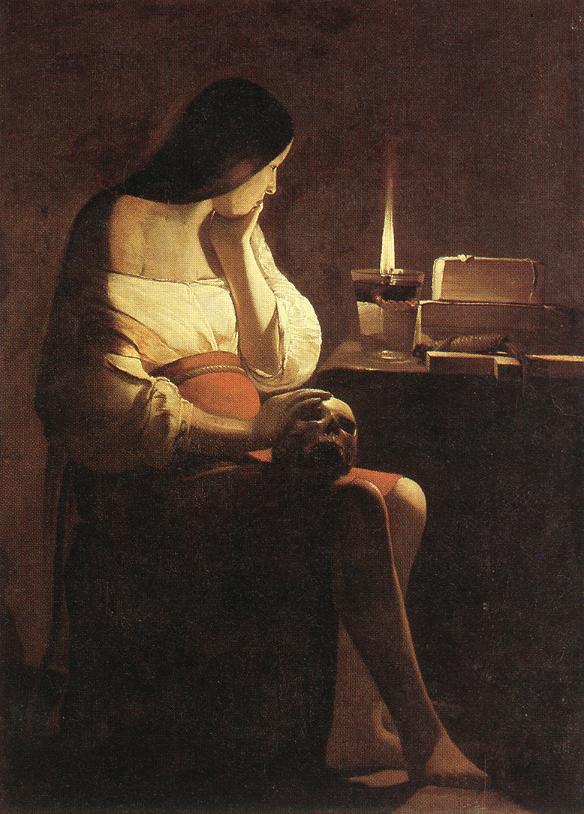 LA TOUR, Georges de Magdalen with the Smoking Flame f